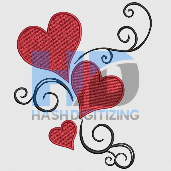 Heart Flowers Valentine's Day Design